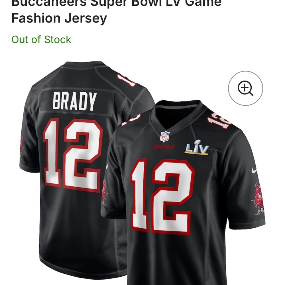 Nike Tom Brady Buccaneers Super Bowl LV Jersey Adult Medium